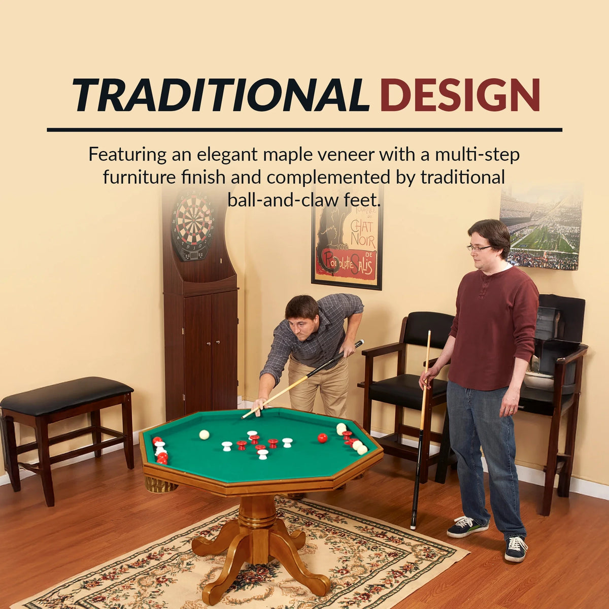 Kingston Oak 3-In-1 Poker Table — product view 7