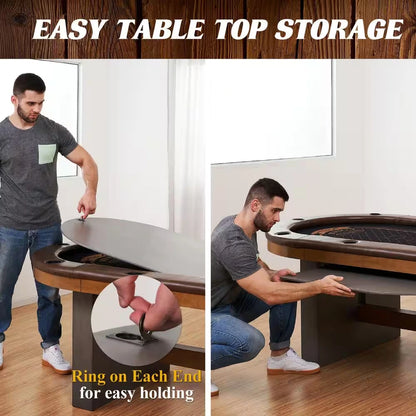 10-Player Poker Table with Dining Table Top — product view 6