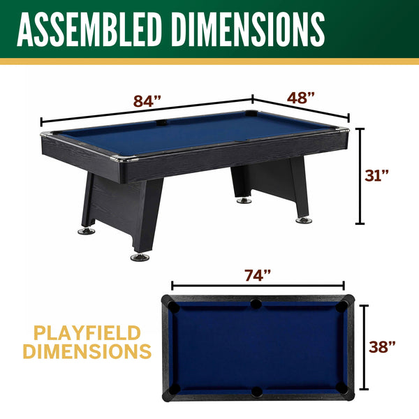 7 Ft Arcade Billiard Table with Balls & Cue Set