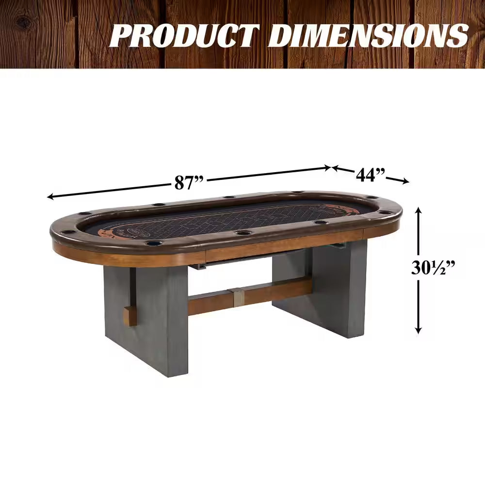 10-Player Poker Table with Dining Table Top