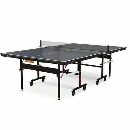 Summit USA Indoor Table Tennis Table, Competition Grade Net, 10 Minute Easy Set up – Ping Pong Table with Playback Mode
