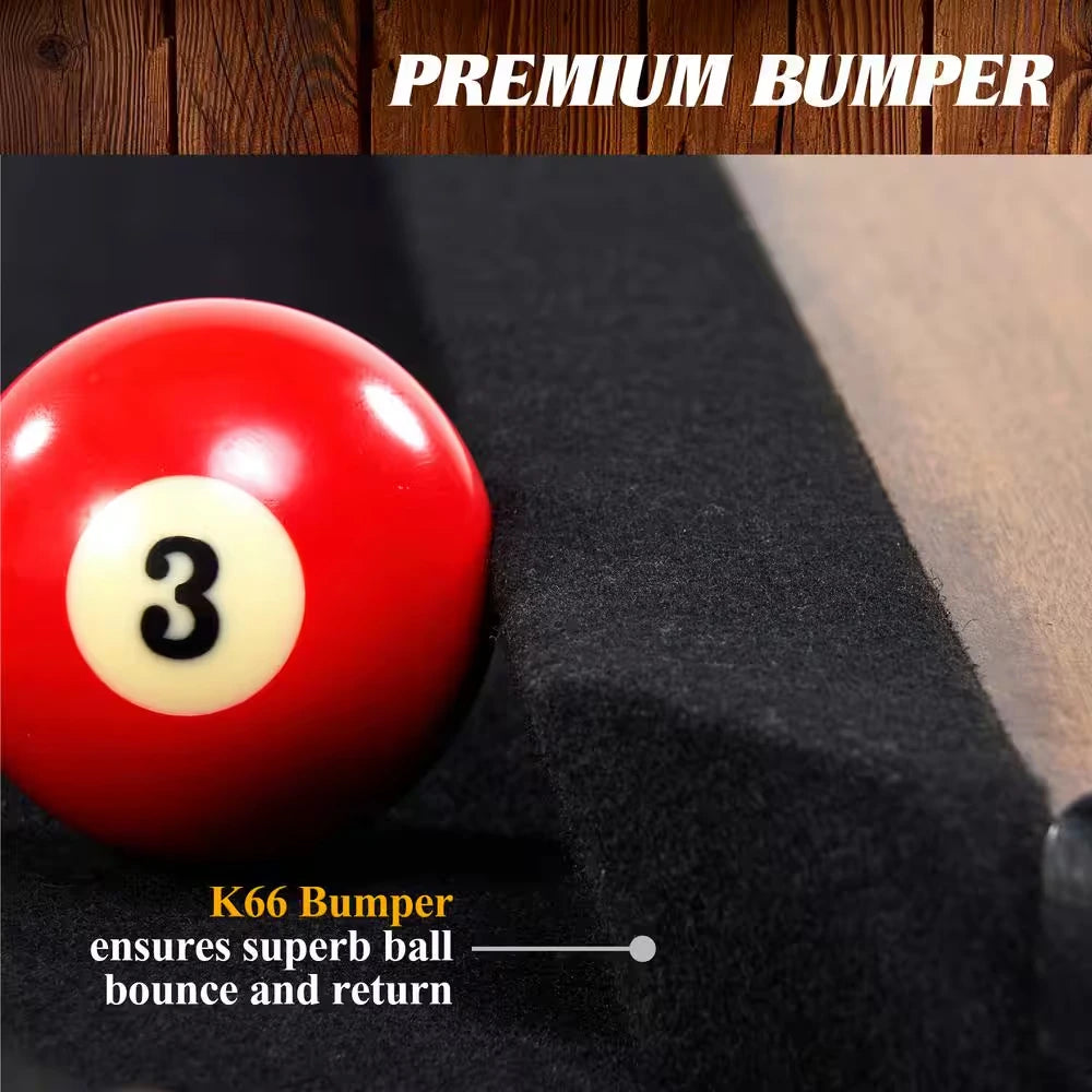 Premium 8 Ft. Slate-Tech Urban Billiard Table with Table Cover, Cue Sticks and Pool Balls — product view 7