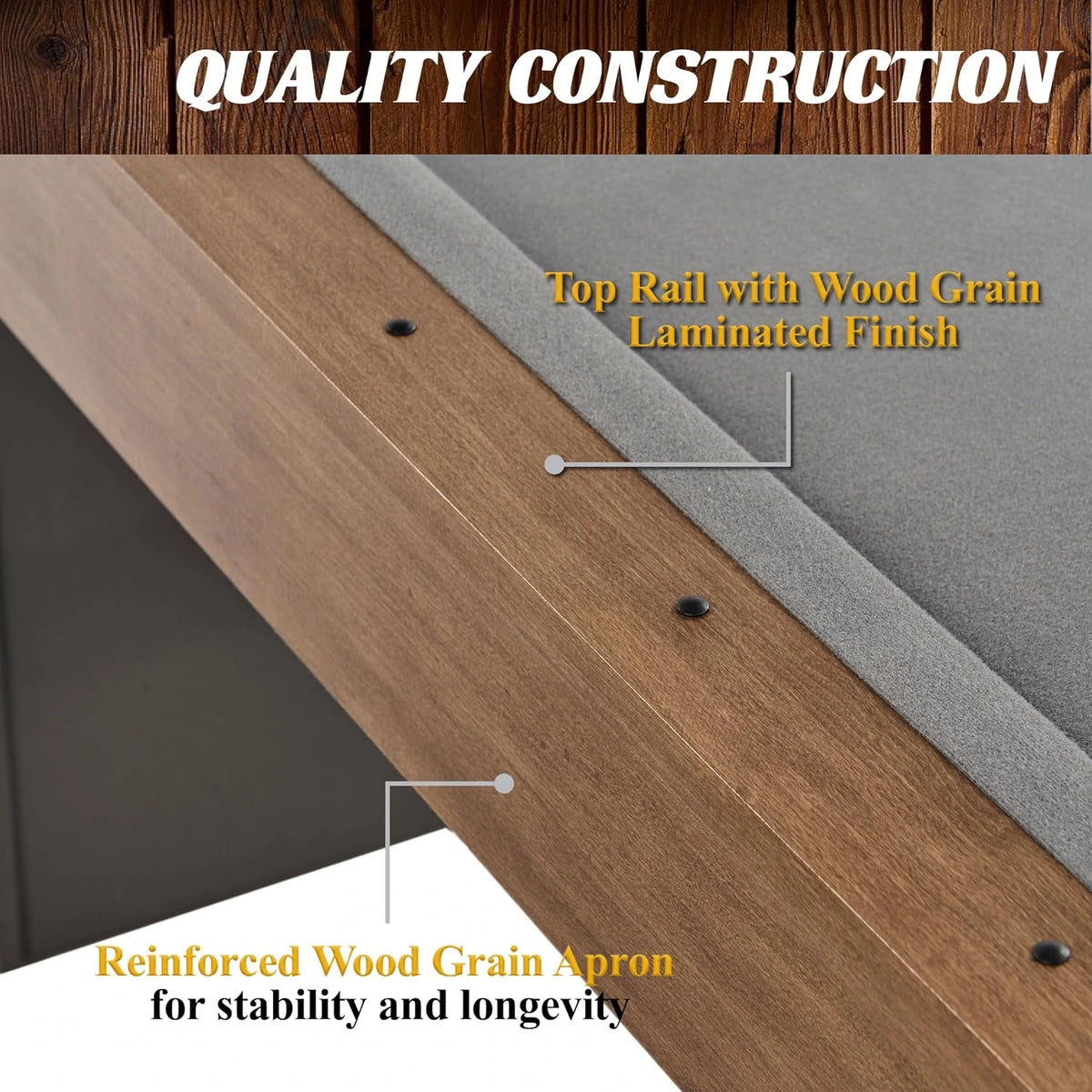 Urban Drop Pocket Pool Table, Premium Billiard Table — product view 5