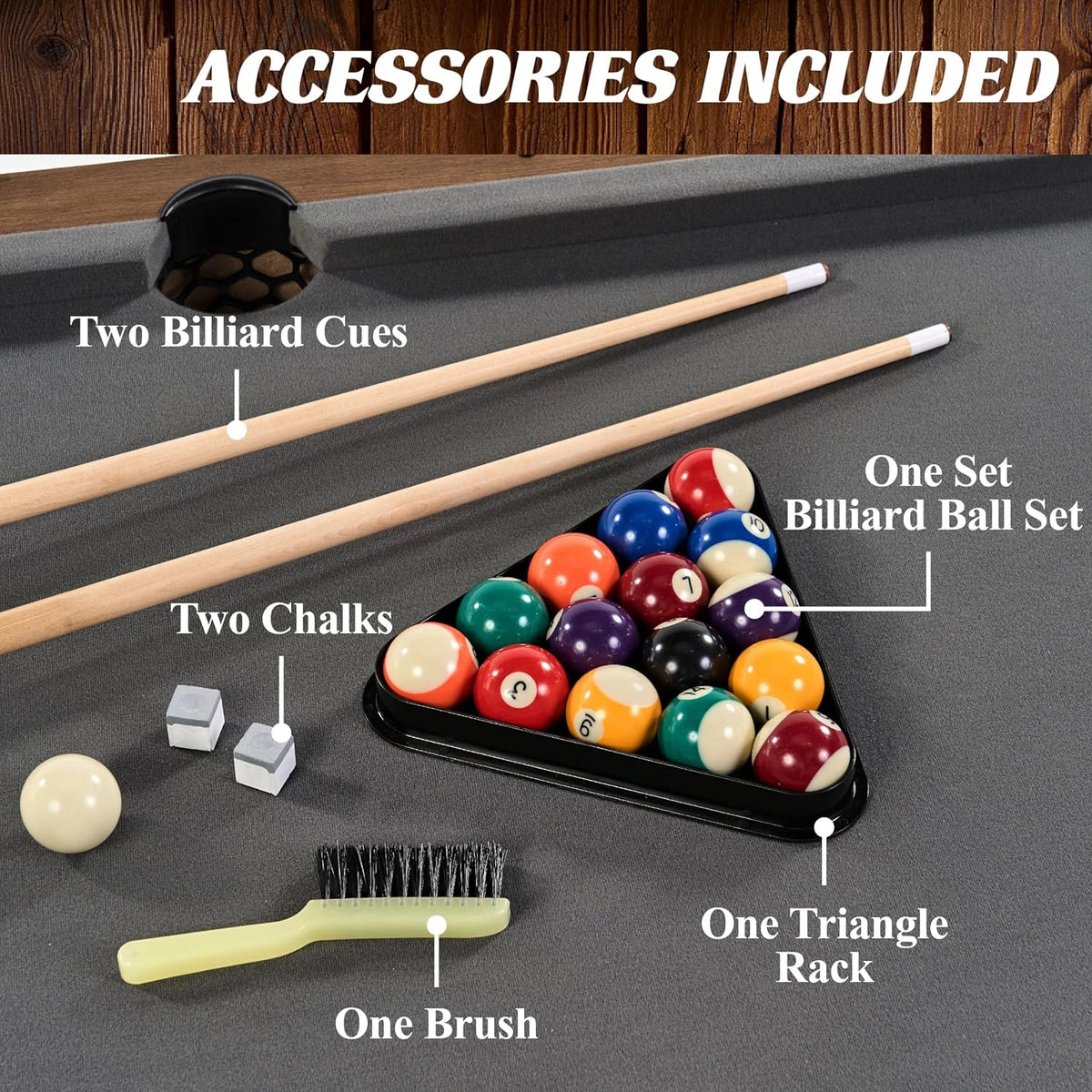 Urban Drop Pocket Pool Table, Premium Billiard Table — product view 7